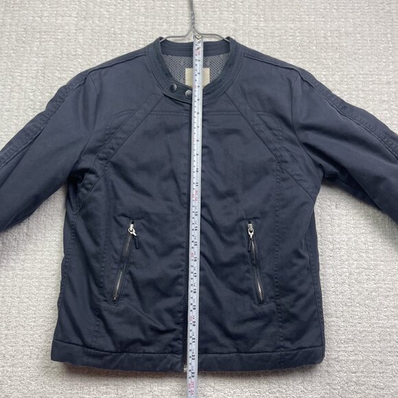 Y2K Diesel Moto Biker Jacket Women’s Size S Washed Navy Blue Zip Up Vintage - Picture 9 of 14